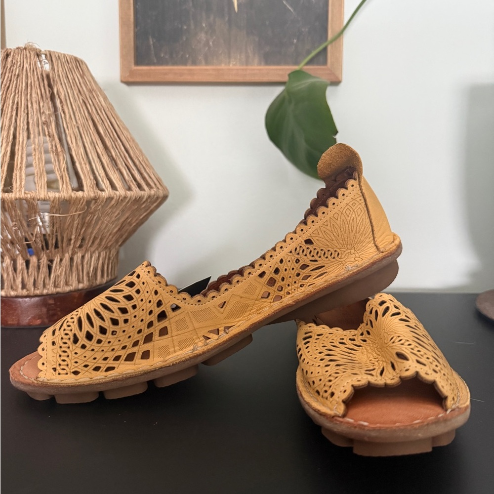 Spring Step Mustard Yellow Flats